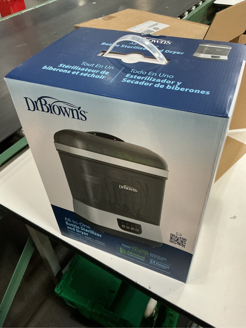 Condition photo showing New/Like New for dr. brown's all-in-one sterilizer and dryer for baby bottles, parts and other newborn essentials