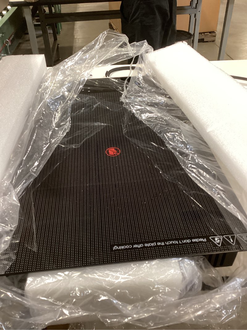 Condition photo showing As Is for Electric Cooktop 12 Inch 110v, ANHANE Single Burner Electric Hot Plates 2000W Built-in and Countertop Infrared Burner, Suitable for all Cookware,with Plug