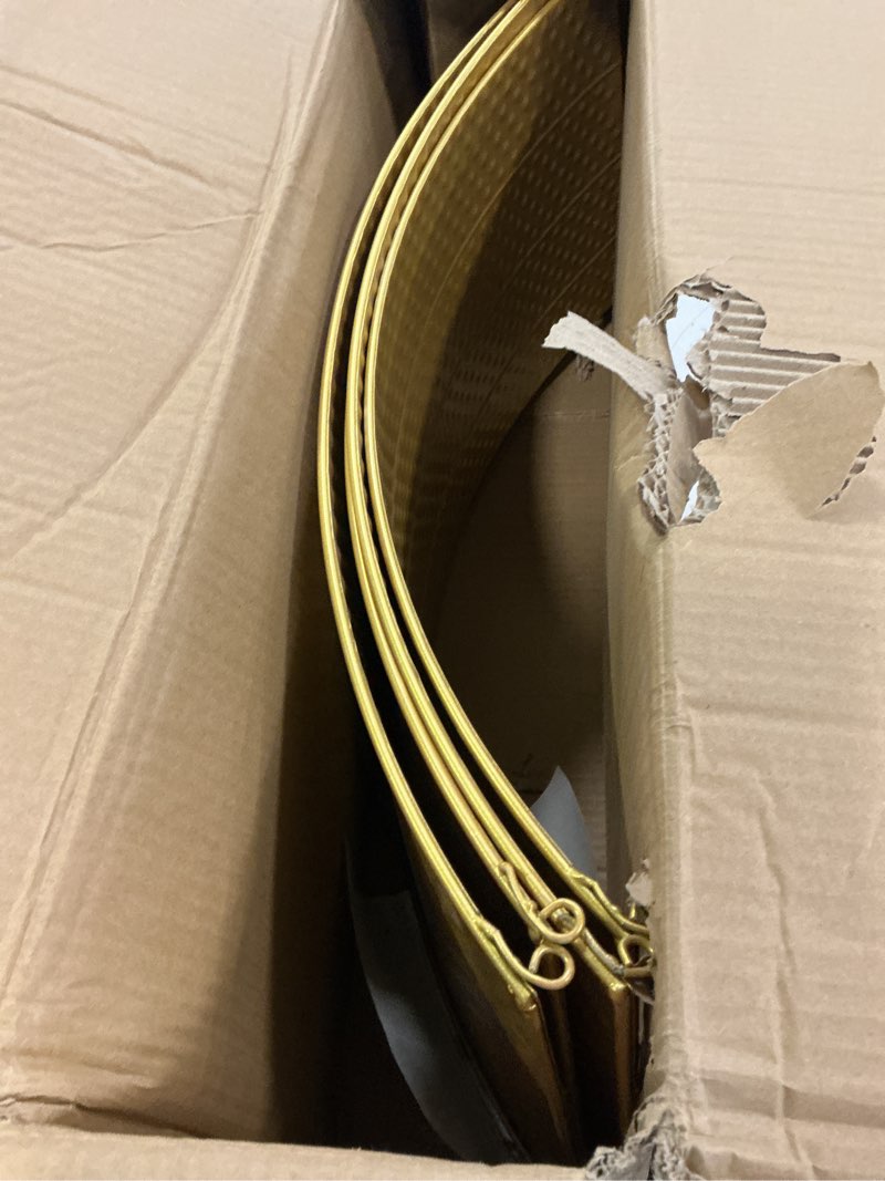 Condition photo showing Good Condition for Glitzhome Adjustable Hammered Metal Christmas Tree Collar Decorations, 40.5" D, Gold, Large (GH31066)