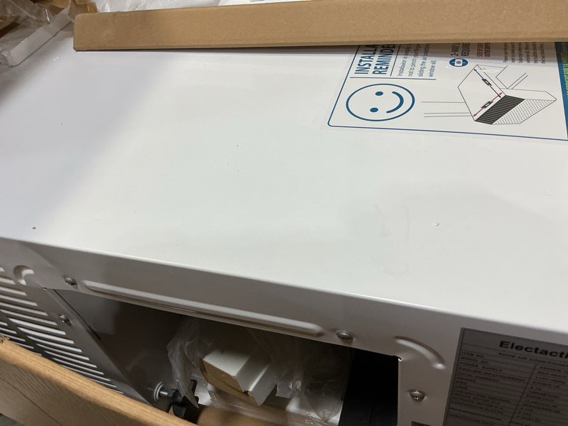 Condition photo showing As Is for 10000 BTU U-Shaped Window Air Conditioner, Window AC Unit for Room Cools Up 450 sq.ft, Saddle Air Conditioner with Cooling, Dehumidifier and 3 Fan Speeds, 24-hour Timer, Installation Kit 10,000BTU U-Shaped