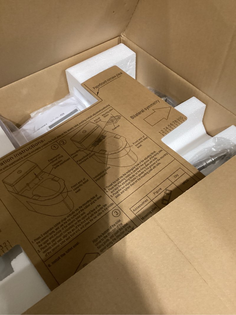 Condition photo showing New/Like New for Electric Bidet Toilet Seat with Adjustable Heated Seat and Instant Warm Water, Elongated Bidet Attachment for Toilet with Wireless Remote Air Dryer, Feminine & Front Rear Wash, Self-Clean Nozzle