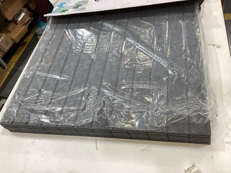 Condition photo showing New/Like New for umiacoustics 6 packs acoustic panel,47.2 x 23.6 inches decorative sound proof panel for office,home theater,studio, heather grey
