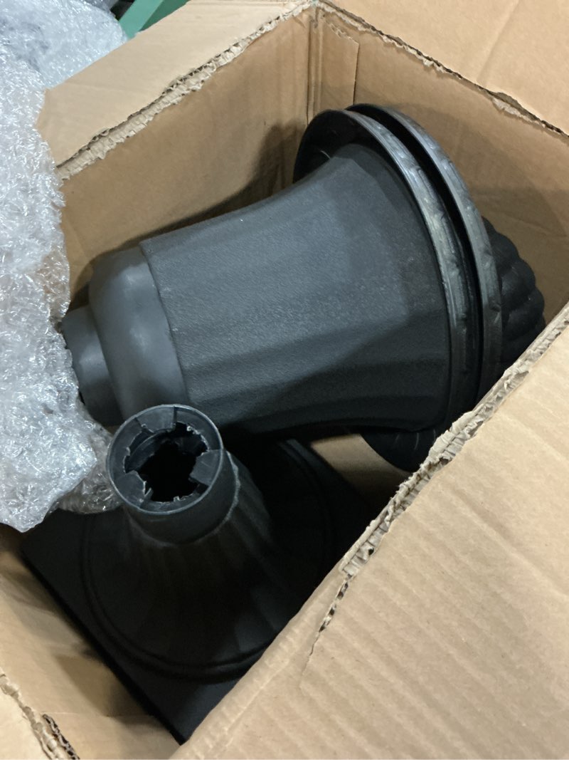 Condition photo showing Good Condition for Arcadia Garden Products Plastic Garden Pedestal Urn, Set of 2 Classic Decorative Garden Pot Planter for Indoor and Outdoor Plants, 10” x 17”, Black Black 10"x17"