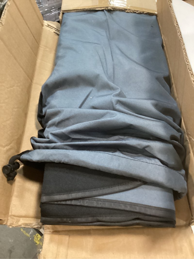 Condition photo showing Good Condition for Insulated Blackout Windshield Cover for Privacy & Sun Protection, All-Season Van Life Camping Window Shade, Fit for Ford Transit 150 250 350 Medium/High Roof 2015-2025, Gray Front Windshield