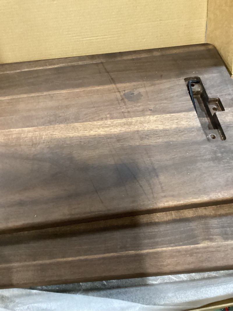 Condition photo showing Good Condition for c table, premium solid acacia wood, adjustble hight and tablet holder, side tabel for sofa and bad walnut medium brown