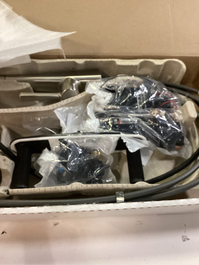 Condition photo showing Good Condition for Delta Lenta Brushed Nickel Touch Kitchen Faucet with Pull Down Sprayer, Modern Single Hole Touch On Kitchen Sink Faucet, Single Handle, SpotShield Stainless 19802TZ-SP-DST SpotShield Stainless Touch Activation