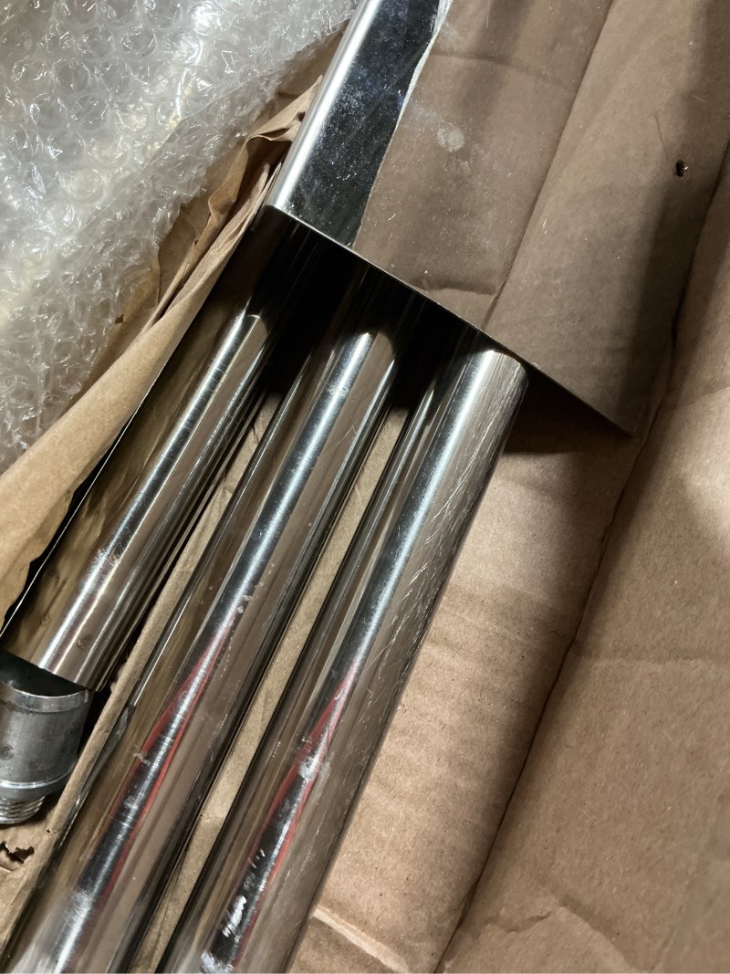 Condition photo showing As Is for Stainless Steel Roof Rake: 2-16.5 FT Extendable, All-Stainless Construction (Head & Pole), Heavy-Duty & Durable,, Anti-Slip Grip