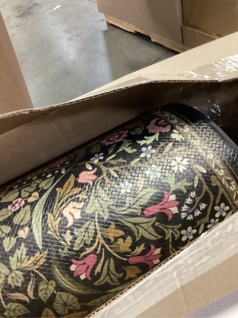 Condition photo showing As Is for Collive Kitchen Mats for Floor, Cushioned Anti Fatigue Mat Green Floral Rugs Non Skid Waterproof Sink Rug, Memory Foam Comfort Standing Mat for Office, Laundry, Desk, 24''x71'' Green 24"W x 71"L