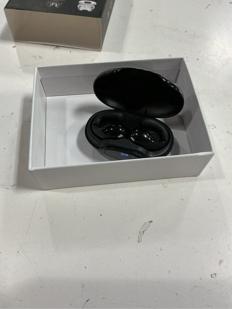 Condition photo showing As Is for (missing charging )wireless earbuds with led digital display charging case, bluetooth 5.3, 50h playtime, ipx5 waterproof, deep bass, for iphone android