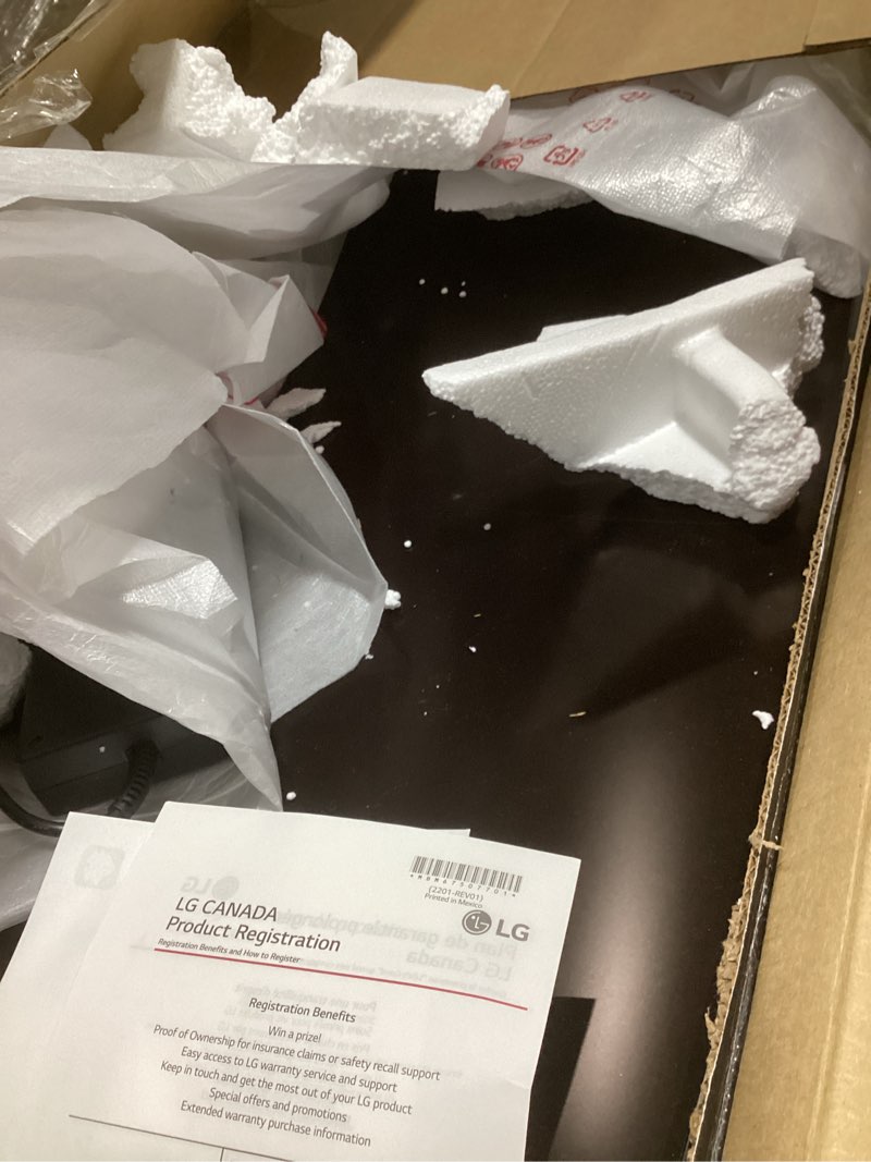 Condition photo showing As Is for screen display damaged similar to lg 39gx90sa-w 39-inch ultragear wqhd (3440 x 1440) oled curved gaming monitor 240hz, 1ms, nvidia g-sync compatible, amd freesync premium, vesa displayhdr true black 400, webos, usb type-c, black 39 inch