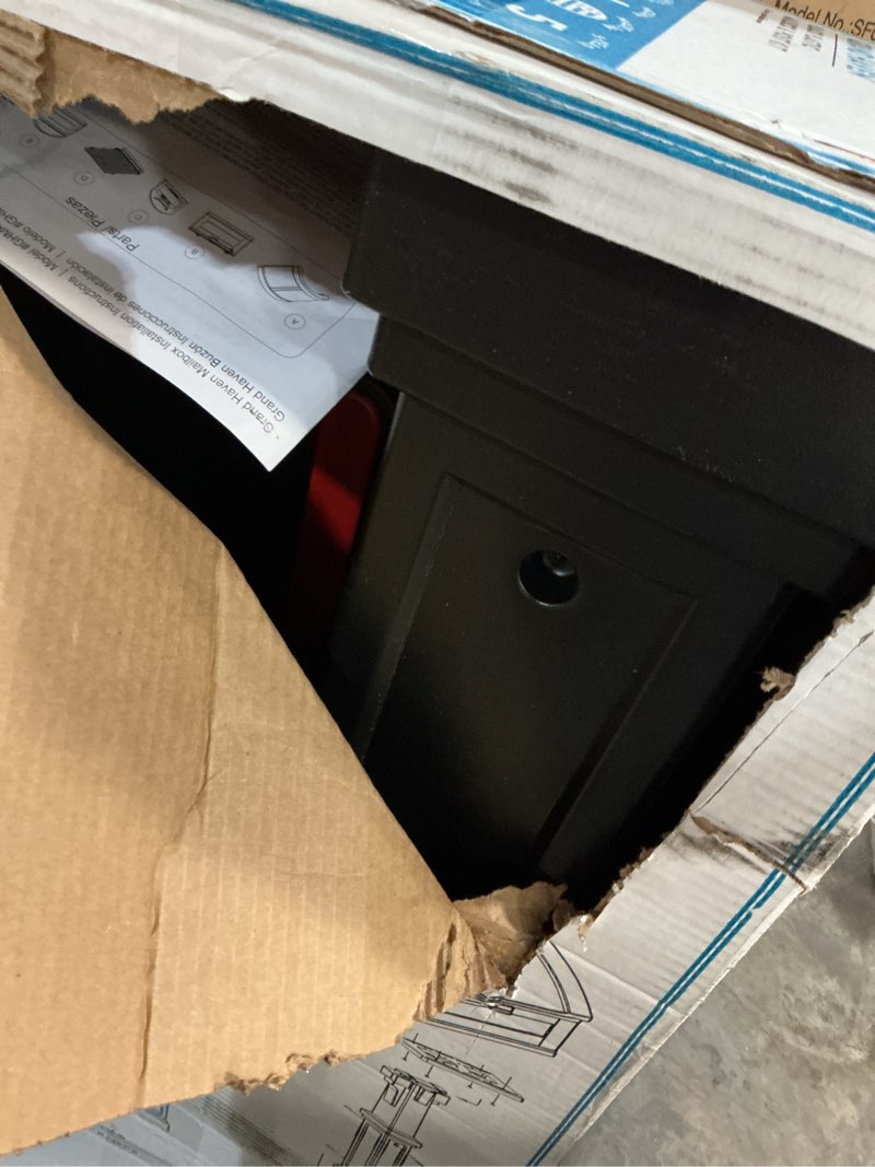 Condition photo showing Good Condition for architectural mailboxes grand haven plastic, mailbox and post kit, black extra large