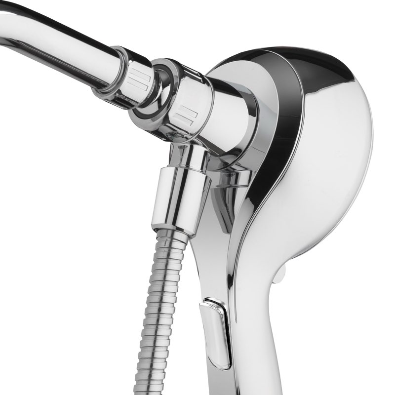 allen + roth Galway Chrome 6-in Round Handheld Shower Head 1.8
