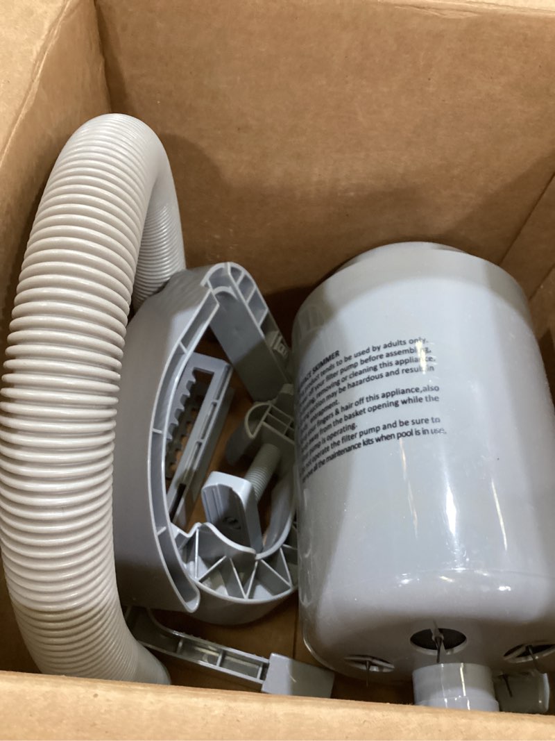 Condition photo showing As Is for sepetrel above ground pool surface skimmer, wall mount pool maintenance accessories for inflatable collars, tubular & metal frame pools, floating skimmer basket - efficiently removes debris