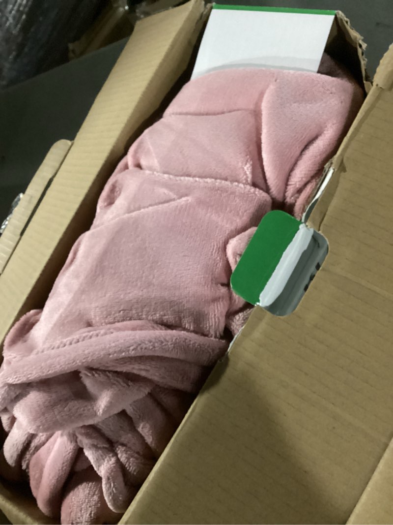 Condition photo showing As Is for Pink Heated Blanket Full Size Electric Blanket with 5 Heating Level & 10 Hour Timer, Upgraded Flannel Lightweight but Warmer, ETL Certified & Overheat Protection, Gifts for Grandma(Dusty Pink) Dusty Pink 72" x 84" Full