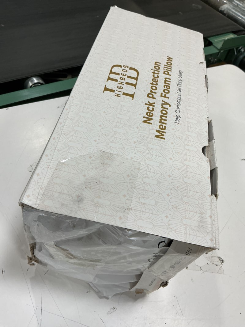 Condition photo showing New/Like New for Side Sleeper Pillow – Soft Ergonomic Cervical-Neck-Pillow for Neck Pain Relief, Ice Silk Zipperless Pillowcase, Eco Friendly and Durable Material (White)