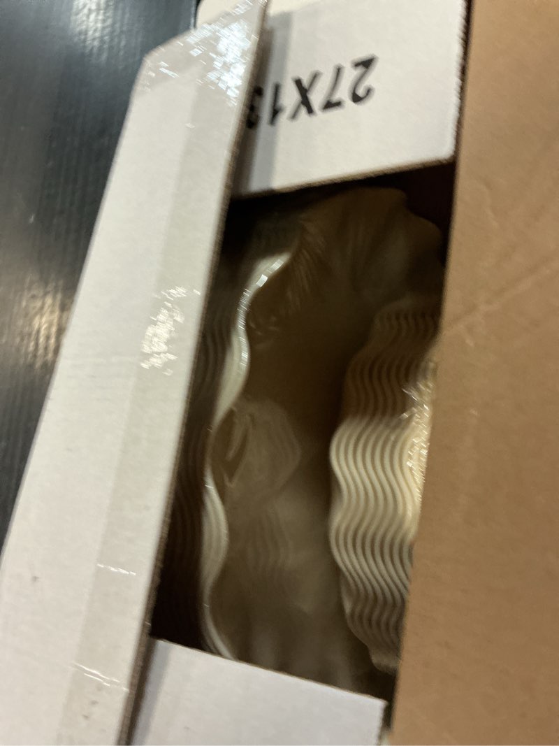 Condition photo showing New/Like New for liyh 24 pcs plastic plates reusable,unbreakable dinner plates, scalloped plastic plates, dishwasher safe,ivory plate sets perfect for parties, birthday, picnics, bpa free(12guests) 24(12 guests) 24 beige