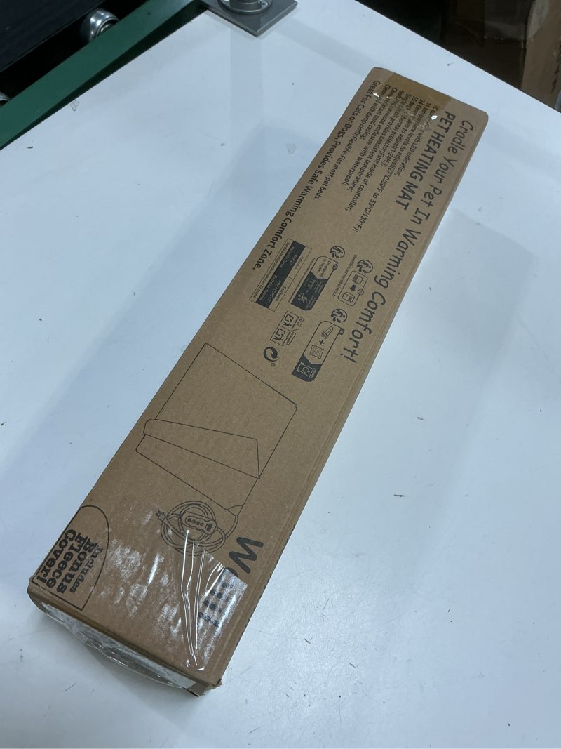 Condition photo showing New/Like New for INVENHO Heated Cat Bed, Waterproof Adjustable Temperature Dog Cat Heating Pad with Timer, Indoor Pet Heating Pad for Cats Dogs Electric Pads for Dogs Cats, Pet Heated Pad (S: 18" x 16") S: 18" x 16" Grey