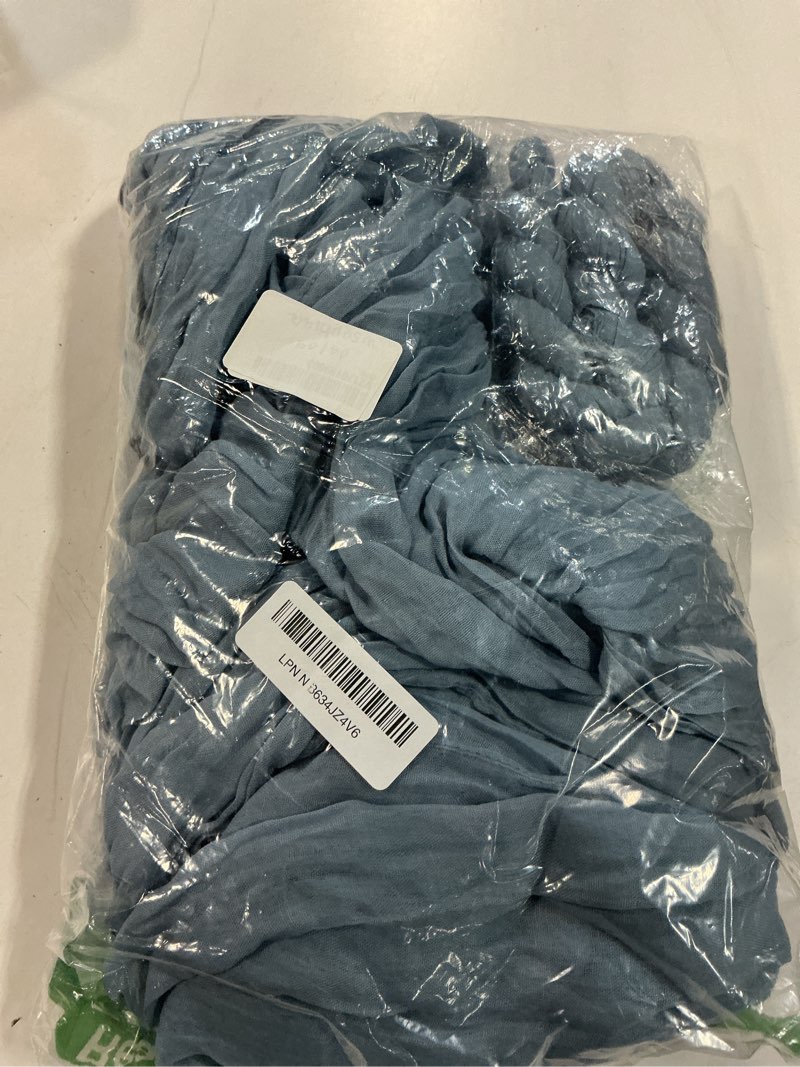 Condition photo showing Good Condition for 10 pack dusty blue cheesecloth table runner 17x108 inch boho gauze cheese cloth table runners for wedding party baby shower birthday home decor dusty blue 10 pack