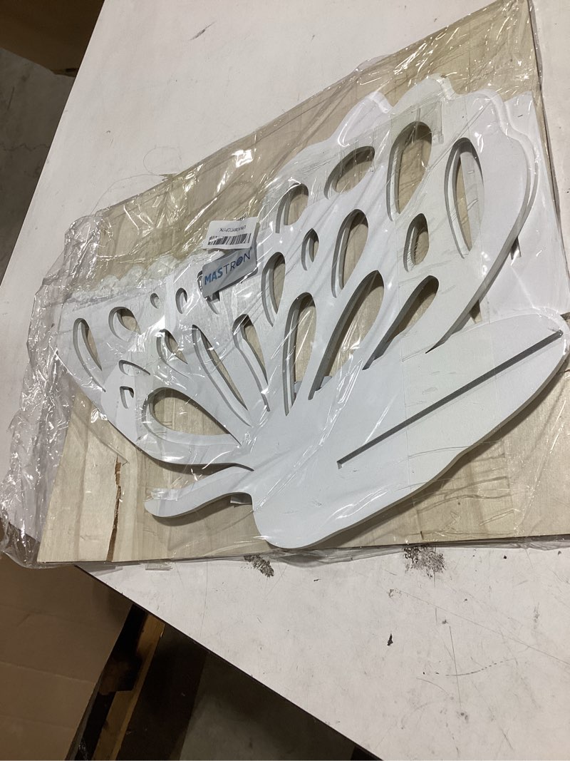 Condition photo showing As Is for 19” wooden butterfly decor, 3d flying butterflies for centerpieces, butterfly baby shower party decorations, mariposas grandes para decoracion birthday wedding(white)