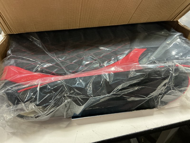Condition photo showing New/Like New for freesoo seat covers for jeep wrangler 4 door jl 2018 2019 2020 2021 2022 2023 2024 2025 2026 1:1 custom seat covers without rear cup holder - blackred(not compatible with power seats) blackred jl 4 door 18-25 not rear cup holder