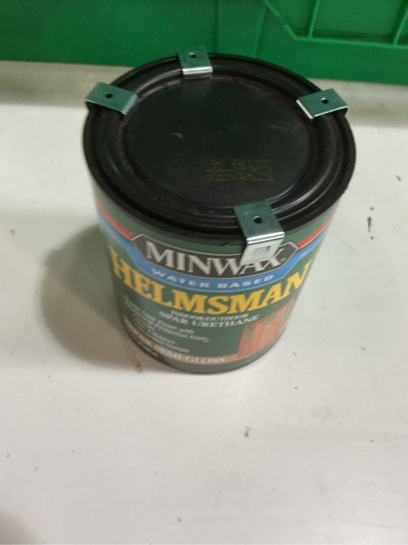 Condition photo showing New/Like New for minwax water based helmsman spar urethane, quart, semi-gloss quart semi-gloss (water based) urethane
