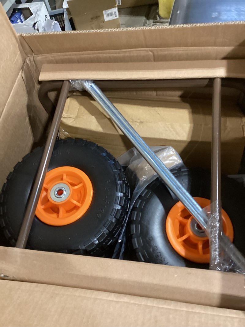 Condition photo showing Good Condition for wermah 2025 upgrade hose reel cart, garden hose cart with 4 wheels, heavy duty freestanding water hose reels for outside, hold up to 300 ft of 5/8'' for garden lawn yard outdoor