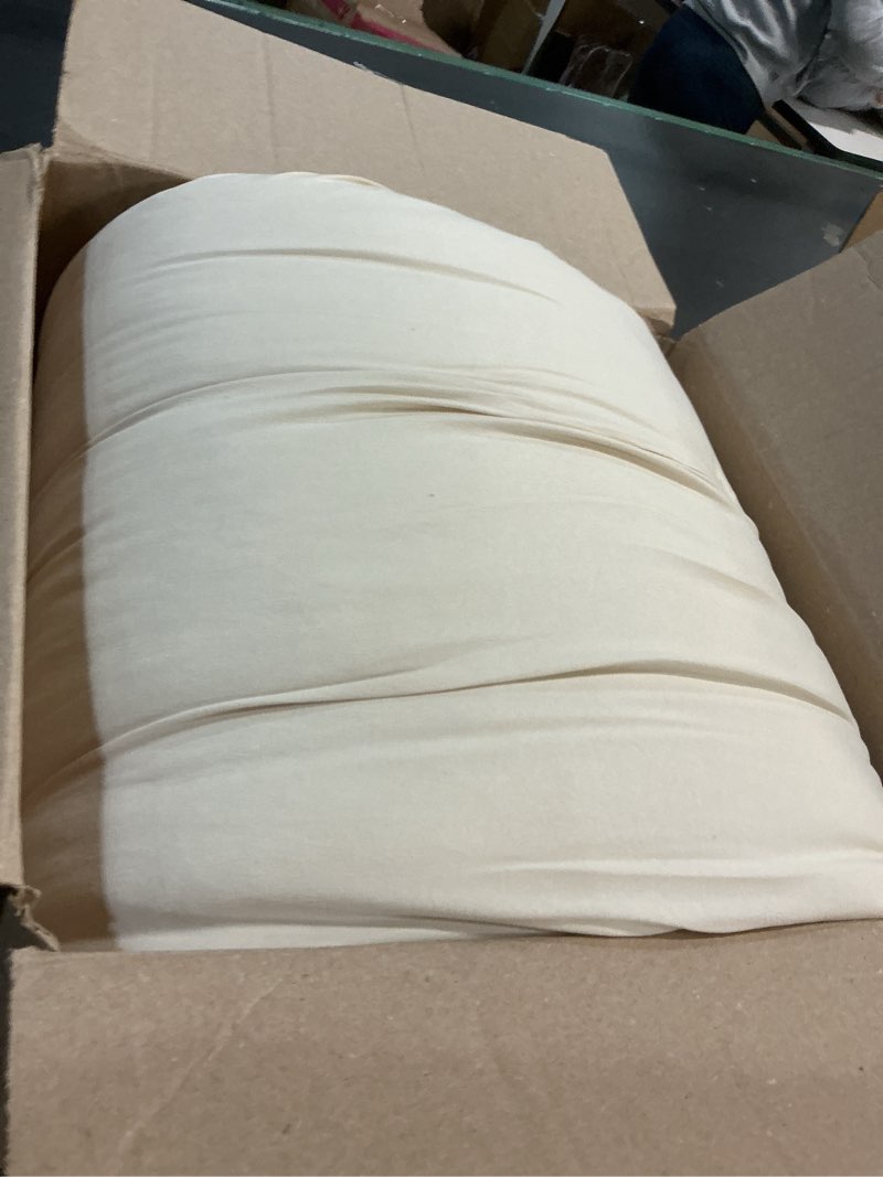 Condition photo showing As Is for Bedsure Tufted Boho Comforter Set Oversized King - Beige Boho Bed Set, GentleSoft™ 3 Pieces Farmhouse Shabby Chic Embroidery Bedding, Gifts for Woman, Soft Jacquard Comforter for All Seasons Oversized King 01 - Beige - Elegant