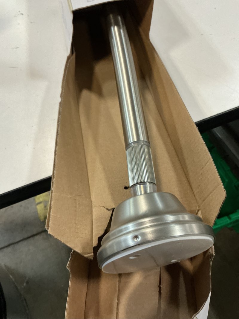Condition photo showing Good Condition for allen + roth 44-in to 72-in brushed nickel fixed or tension single curve adjustable shower curtain rod