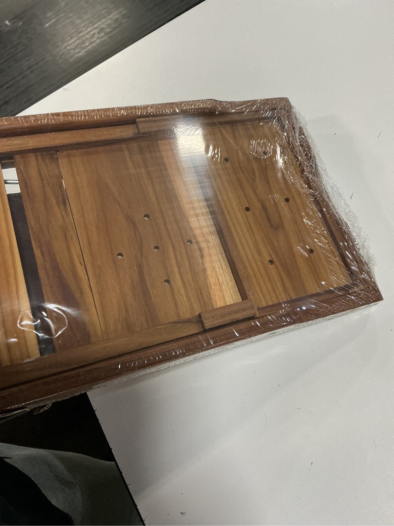 Condition photo showing Good Condition for VaeFae Premium Teak Bathtub Tray, Expandable Wooden Bath Tray for Tub, Luxury Bathtub & Bathroom Accessories, Great House Warming, Anniversary & Wedding and Birthday Gifts (Free Teak Body Brush)