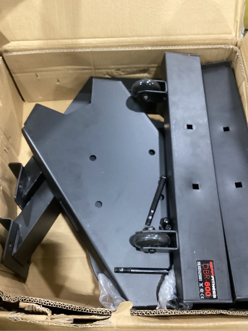 Condition photo showing Good Condition for keppi dumbbell rack, 330lbs capacity alloy steel weight stand for home gym, non-slip silicone tray with secure straps, side-mounted wheels for easy to move â€“ dbr600