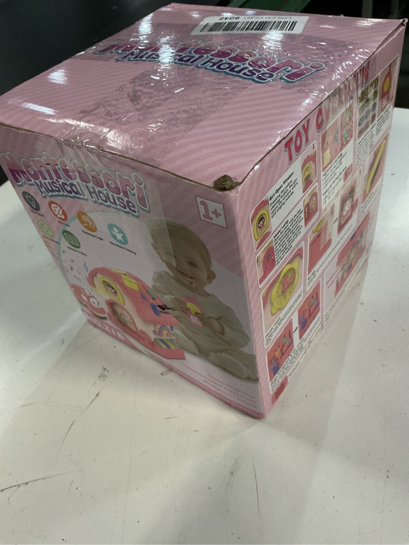 Condition photo showing New/Like New for toddler toys for 1 year old girl gifts, 12-in-1 montessori musical house toddler learning toys for 1-2, 1st first birthday gifts baby girl boy gift toys 6-12 12-18 months, pink