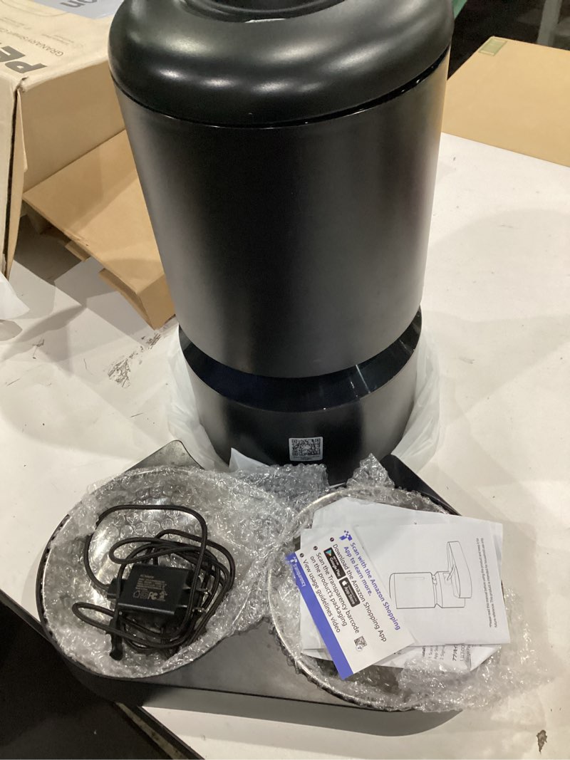 Condition photo showing Good Condition for petlibro automatic cat feeder with camera for two cats, 1080p hd video with night vision, 5g wifi pet feeder with 2-way audio for cat & dog, low food & motion & sound alerts, dual tray, black 5l black 5l (with camera)