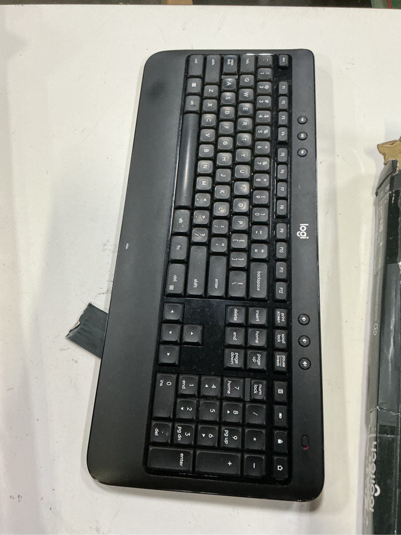 Condition photo showing As Is for logitech mk345 wireless keyboard  combo with palm rest, 2.4 ghz usb receiver, compatible with pc, laptop, black 1