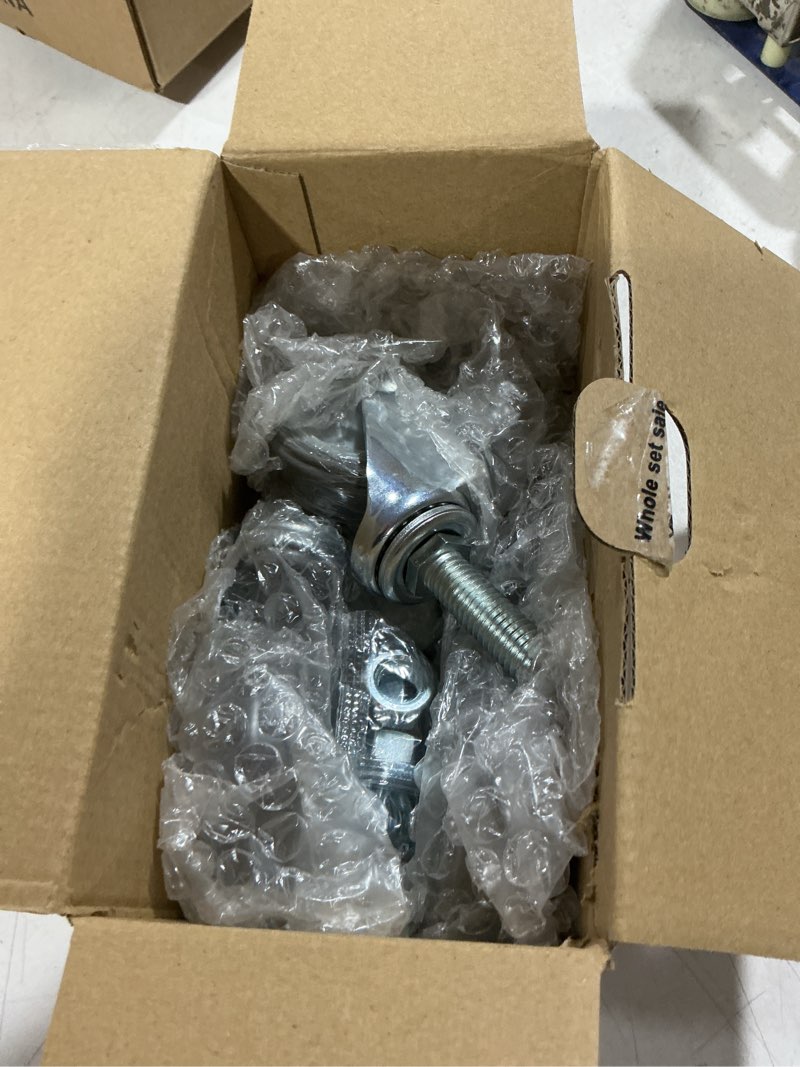 Condition photo showing As Is for finnhomy caster wheels 3 inch set of 4 heavy duty threaded stem casters1/2-13x1-1/2 swivel rubber industrial castors premium wheels for wire shelving/furniture/carts load bearing 720 lbs gray 1/2" -13 x 1-1/2" (no brake)