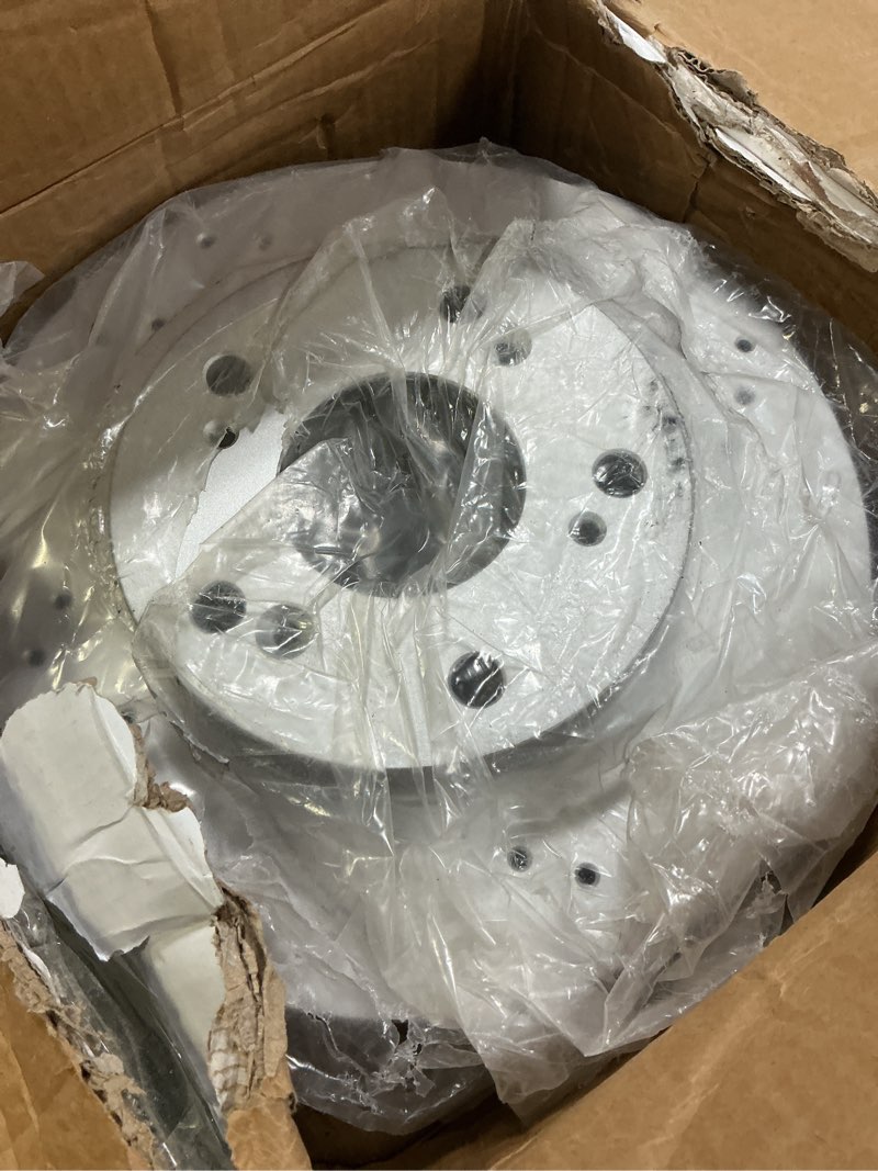 Condition photo showing As Is for KAX Front Brake Kit, Drilled and Slotted Brake Rotors, Ceramic Brake Pads | Fits Honda Civic 2015, Automotive Replacement Brake Kit 31601+D1521