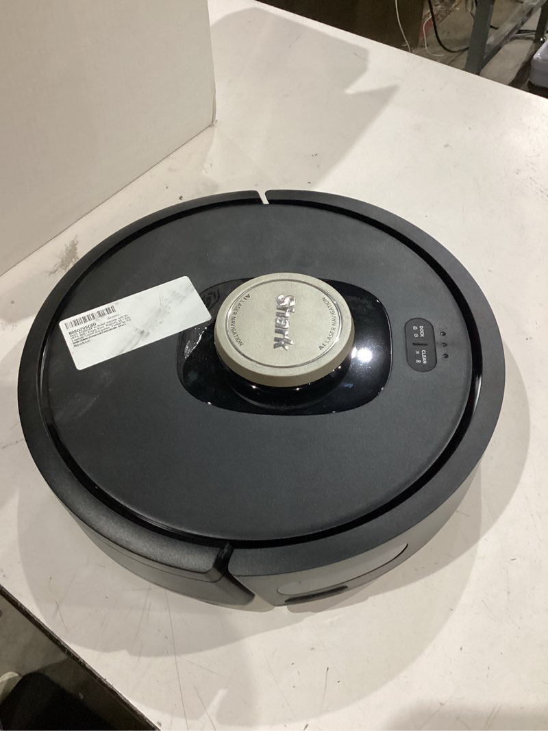 Condition photo showing As Is for shark av2501ae ai robot vacuum without base. black