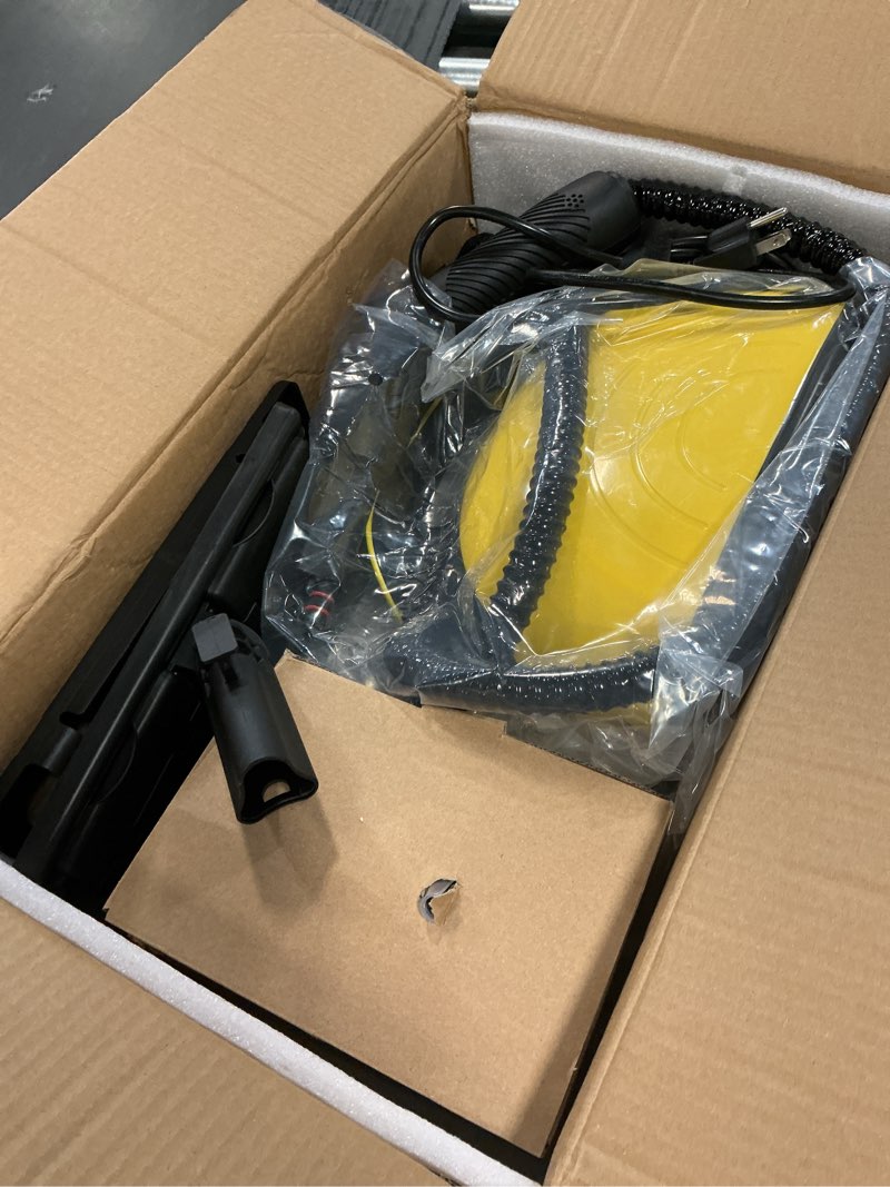 Condition photo showing Good Condition for Steam cleaner, equipped with 21 specialized accessories, 1.08-liter water tank, 248°F high-temperature steam, suitable for floors, tile grout, tiles, carpets, and cars, chemical-free cleaning (Yellow) X-Small