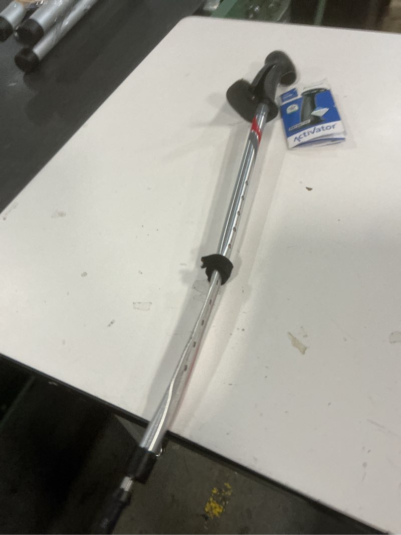Condition photo showing As Is for Urban Poling ACTIVATOR® Walking Poles for Balance and Rehabilitation – 1 Pair – Ergonomic CoreGrip™ Handles – Adjustable, Collapsible, and Lightweight for Stability and Recovery in Silver/Red