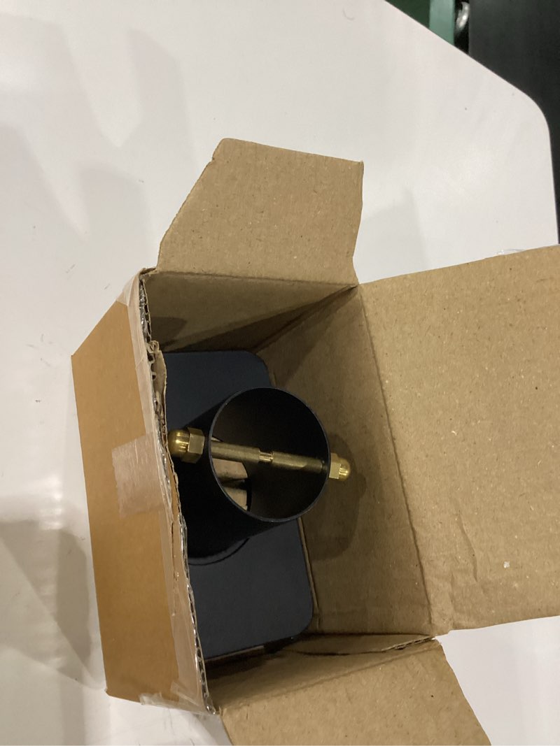 Condition photo showing Good Condition for monarch rain chains gutter adapter – standard adapter with brass bolt for chain installation, aluminum black rain chains for gutters mount, rust-resistant drainage mount for roof downspout chain