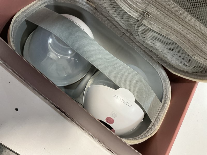 Condition photo showing Good Condition for momcozy m5 smart app controlled wearable breast pump, hands-free wireless electric pump, 3 modes 9 suction levels, bpa-free, portable lightweight, 24mm flange, 2-pack cozy red
