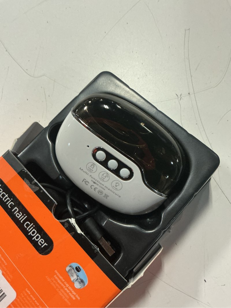 Condition photo showing As Is for 2026 new electric nail clipper for thick & brittle nails, 4-in-1 rechargeable 3-speed nail trimmer & polisher with led light, gel nail lamp & storage, ideal for seniors, adults & kids, fingers & toes