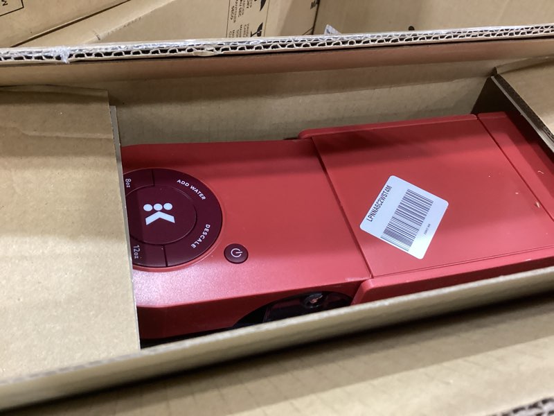 Condition photo showing New/Like New for keurig k- slim single serve k-cup pod coffee maker, with 3 brew sizes, multistream technology, 46oz removable reservoir, scarlet red