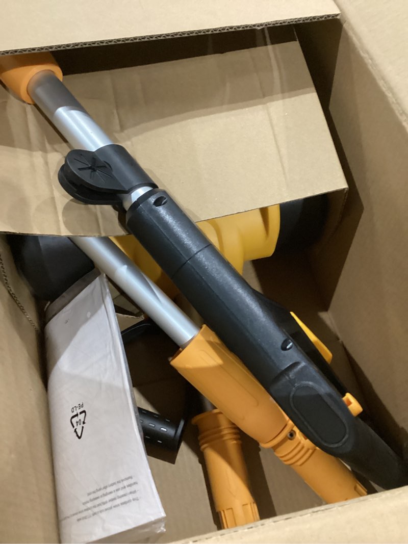 Condition photo showing As Is for Cordless Snow Shovel Compatible with DeWalt 20V MAX Battery (Tool Only), 11" Lightweight Electric Snow Blower with 20FT Max Throw & Adjustable Handle, Snow Thrower for Driveway, Deck, Patio & Steps Black+Yellow