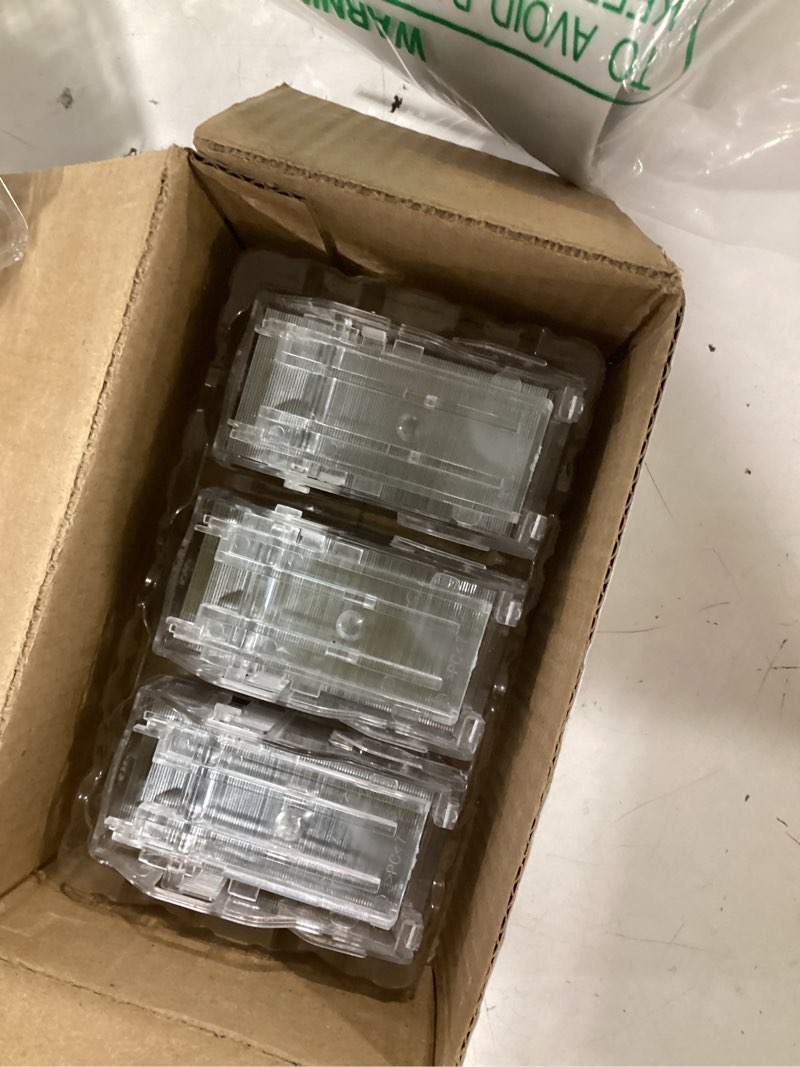 Condition photo showing Good Condition for 3-pack p1 staple compatible with canon staple p1 1008b001 1008b001aa stacker staples refills (3 cartridges x 5,000 staples each)