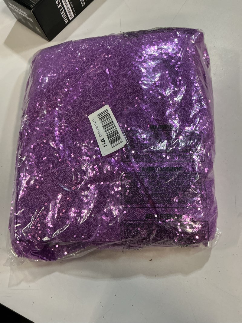Condition photo showing Good Condition for lavender sequin backdrop curtains 1 panel 10ftx10ft glitter lavender photo backdrop drapes party wedding baby shower backdrop sparkle photography background backdrops 10ftx10ft-1pc lavender