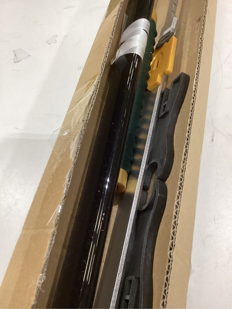 Condition photo showing As Is for Japanese Anime Jujutsu Kaisen Sword: Otsukotsu Yuta?Miwa Kasumi Sword,Samurai Sword Cosplay Props,40 inches,for Cosplay,Dispaly,Collection,Gift A-otsukotsu Yuta-40"