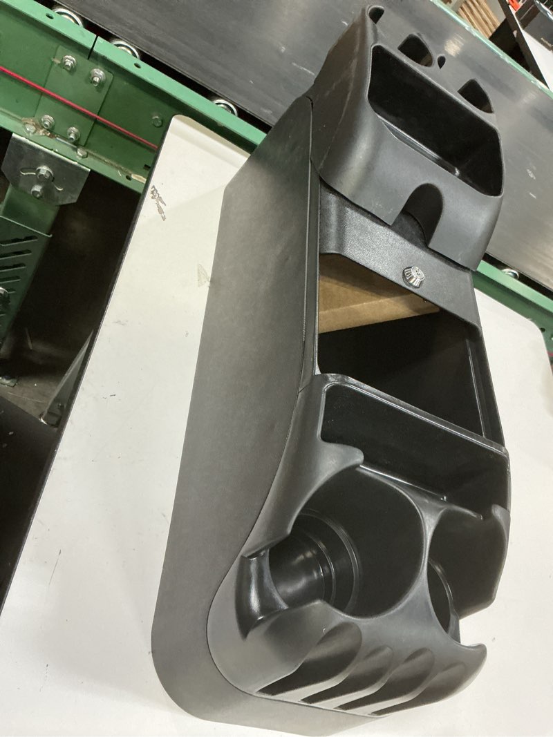 Condition photo showing Good Condition for center console for minivans, suvs, middle van console, extra cup holders, large storage, 27"l x 11.5"w x 8.5"h,made in usa (black) extra cup holders console black