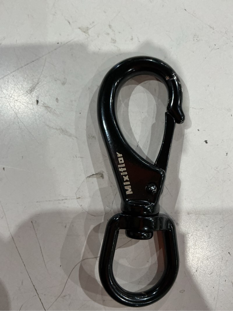 Condition photo showing As Is for 2pcs 4.7” stainless steel swivel snap hooks- heavy duty spring snap hooks for flagpole rope, diving clips swivel eye snaps great for marine, dog leash, keychain, boat anchor rope, bird feeder 4.7 in-2pc