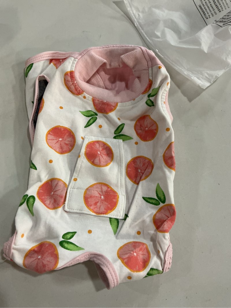 Condition photo showing As Is for kuoser recovery suit for dogs cats after surgery, professional pet recovery shirt dog abdominal wounds bandages, substitute e-collar & cone,prevent licking dog onesies pet surgery recovery suit medium (back:13.4-16.1'', weight:14-25 lb) pink
