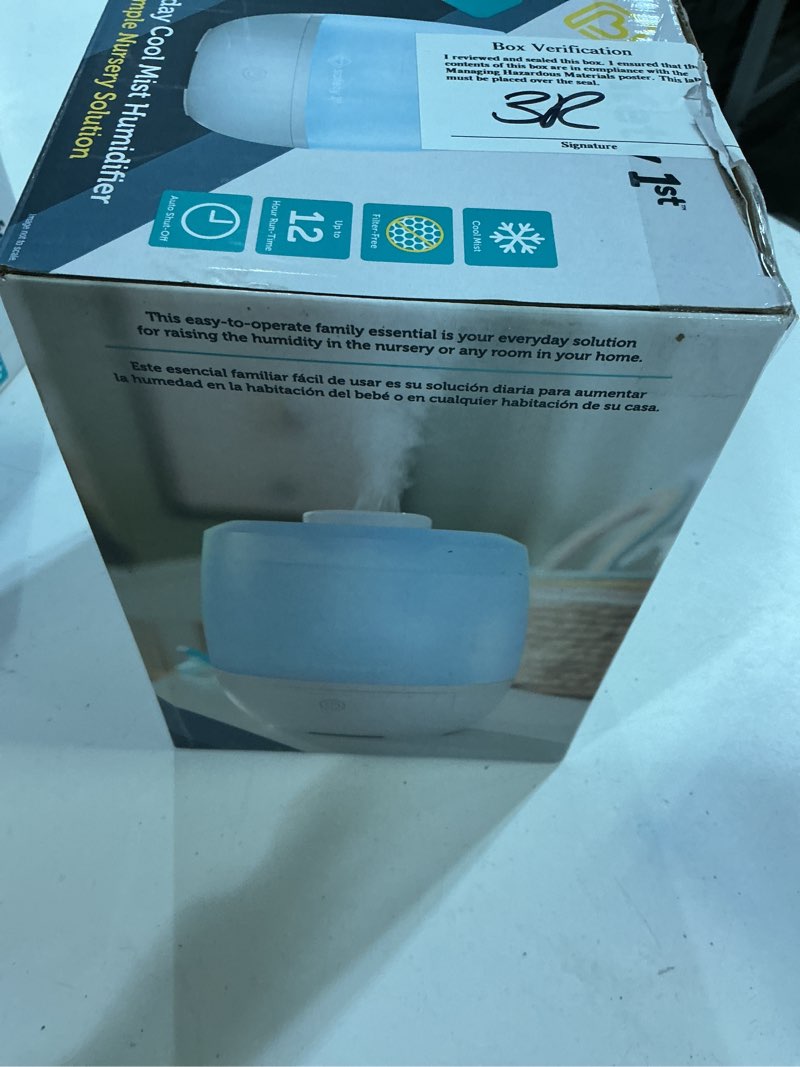 Condition photo showing Good Condition for safety 1st everyday cool mist humidifier, 1.5l air humidifier for baby nursery & plants, ultrasonic, compact, auto shut-off, easy c